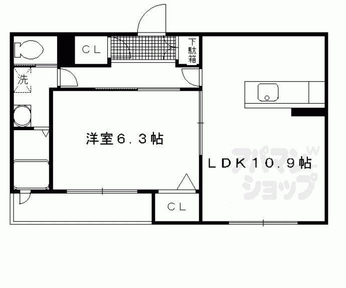 【シャーメゾン京都稲荷】間取