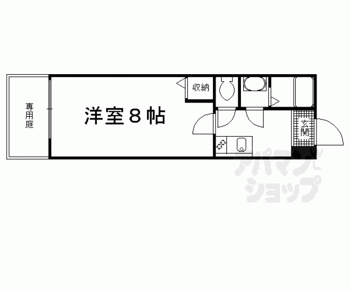 【フラッティ龍大前】間取