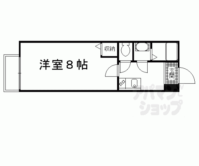 【フラッティ龍大前】間取