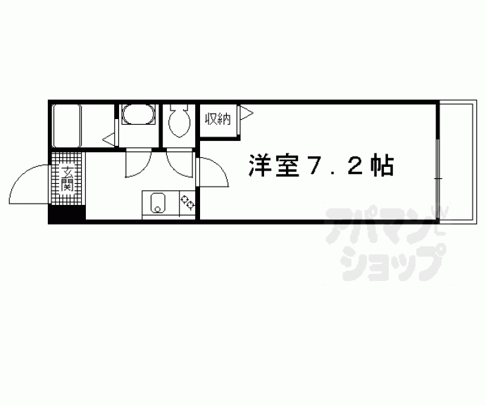 【フラッティ龍大前】間取