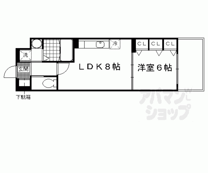 【加賀屋町マンション】間取