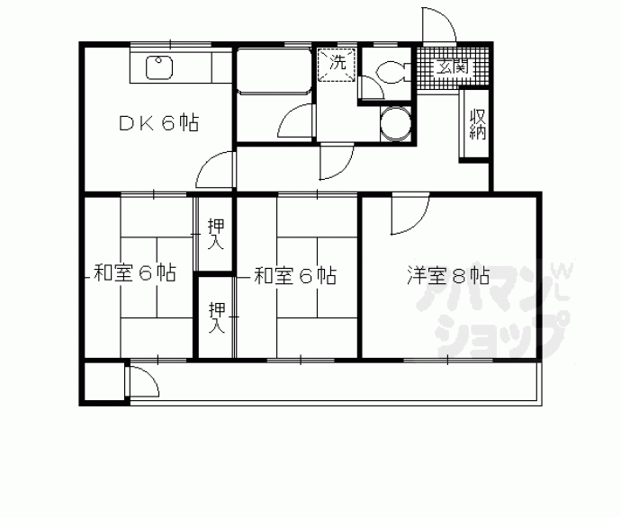 【一言寺団地　Ａ－２棟】間取