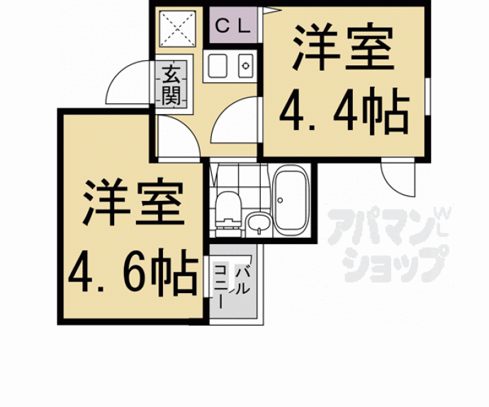 【アメニティー伏見北１番館】間取