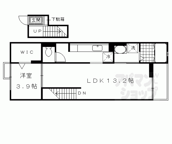 【キャトル・セゾン　ＩＷＡＴＡ】間取