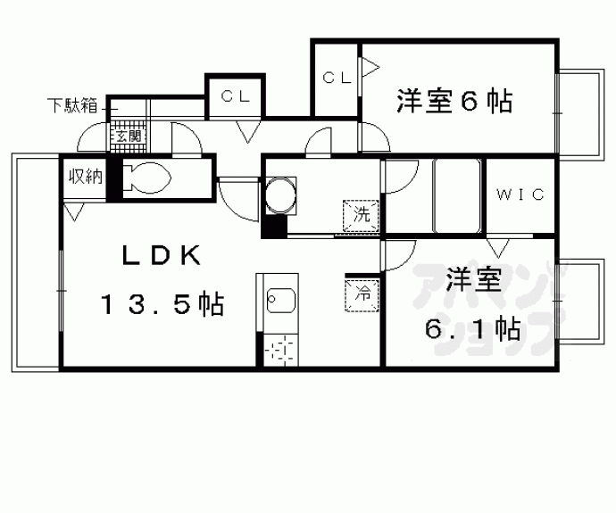 【ヴェルデ桃山御陵】間取