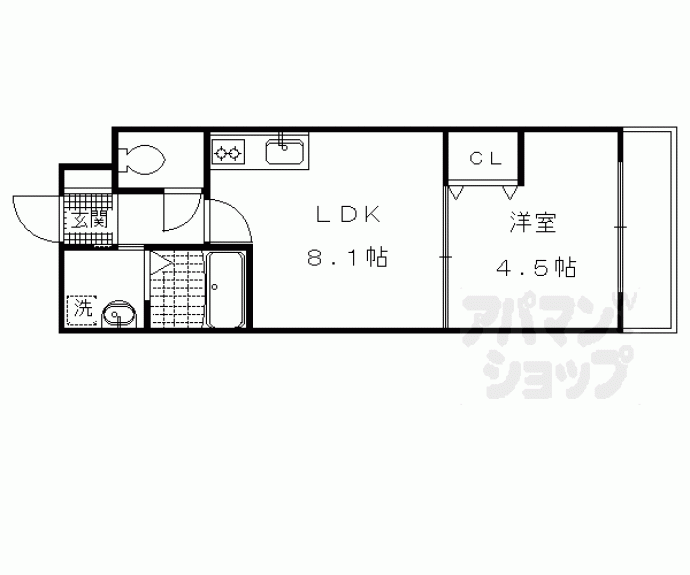 【サクシード丹波橋】間取