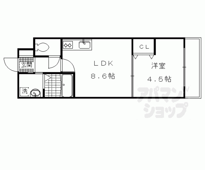 【サクシード丹波橋】間取