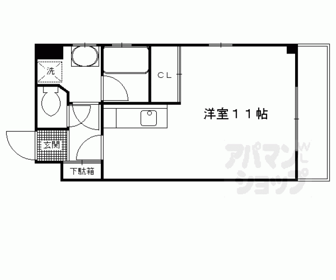 【エバー・グリーン六地蔵駅前】間取