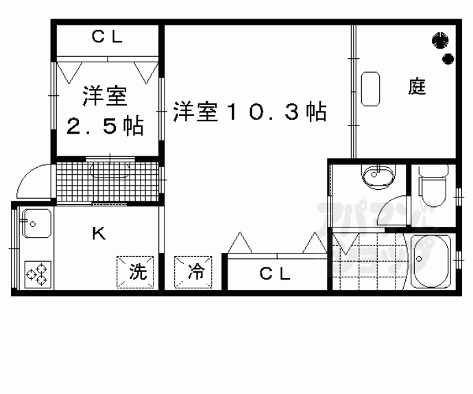 【綿森町の平田貸家】間取