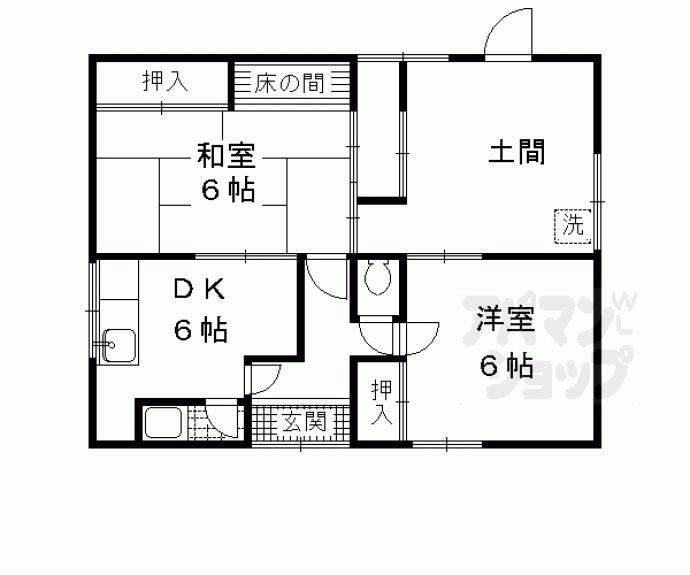 【西寺町の井上貸家】間取