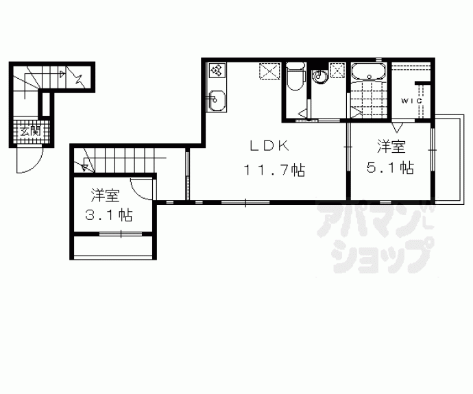 【ラシーネ伏見壱番館】間取