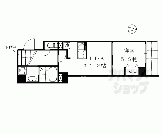 【シャルム祇園三条】間取