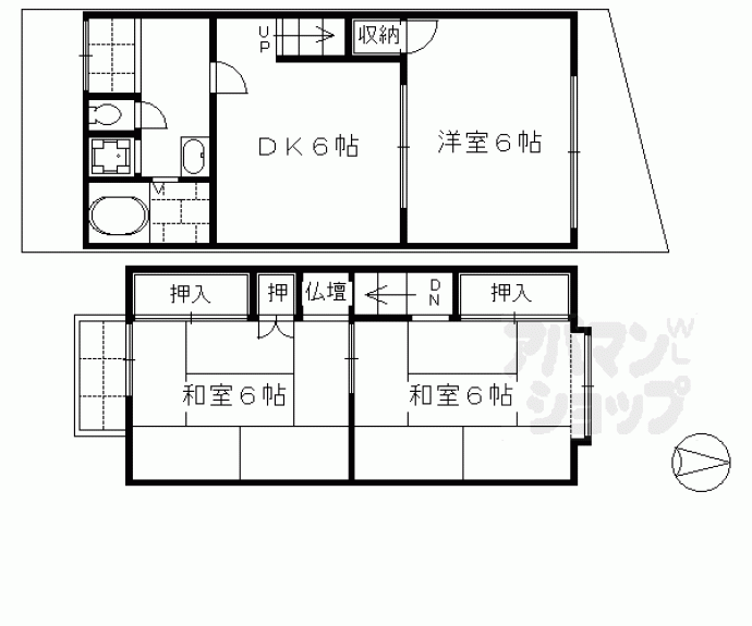 【小松町貸家】間取