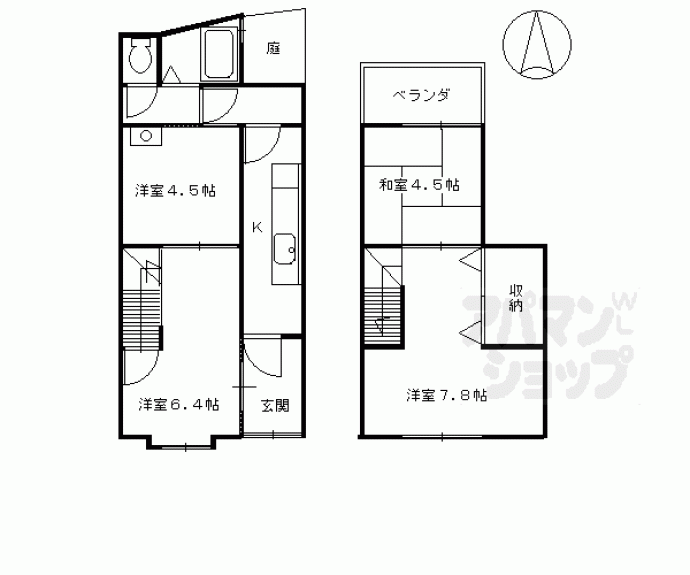 【東山区山城町貸家２７８－１３】間取