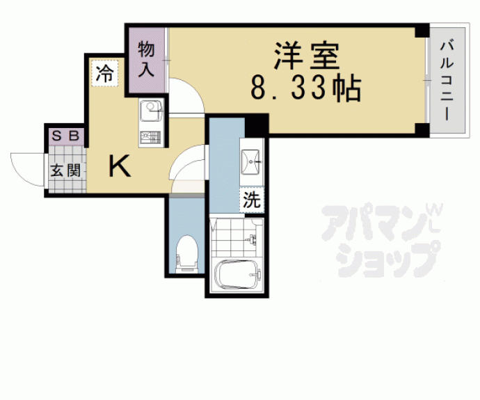 【ＧＡＲＮＥＴ　ＲＥＳＩＤＥＮＣＥ　七条河原町】間取