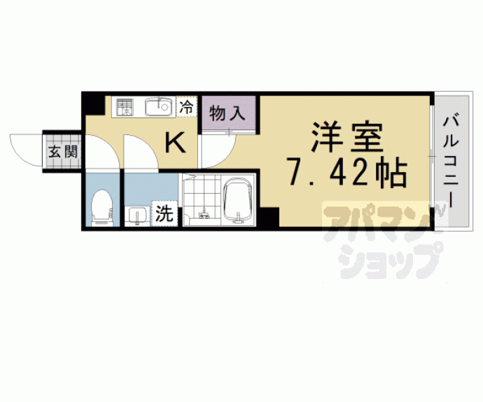 【ＧＡＲＮＥＴ　ＲＥＳＩＤＥＮＣＥ　七条河原町】間取