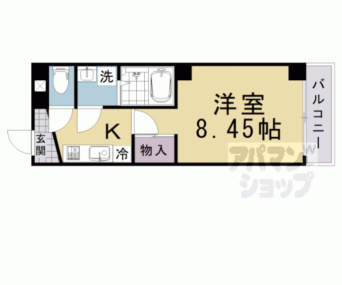 【ＧＡＲＮＥＴ　ＲＥＳＩＤＥＮＣＥ　七条河原町】間取