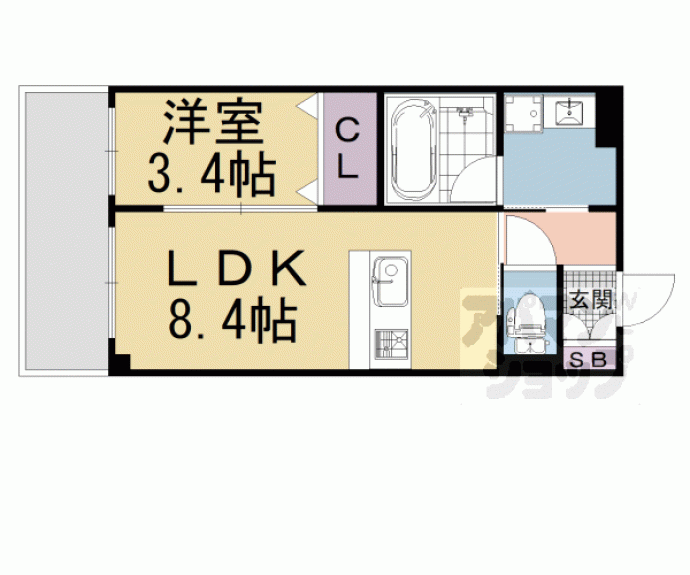 【ドメールセプトエトワール椥辻】間取