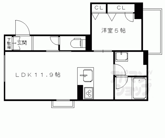 【ミラージュ清水】間取