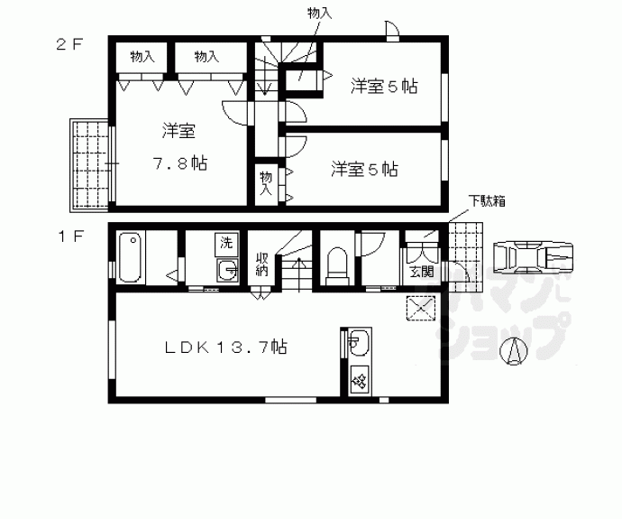 【中京区壬生西土居ノ内町戸建】間取