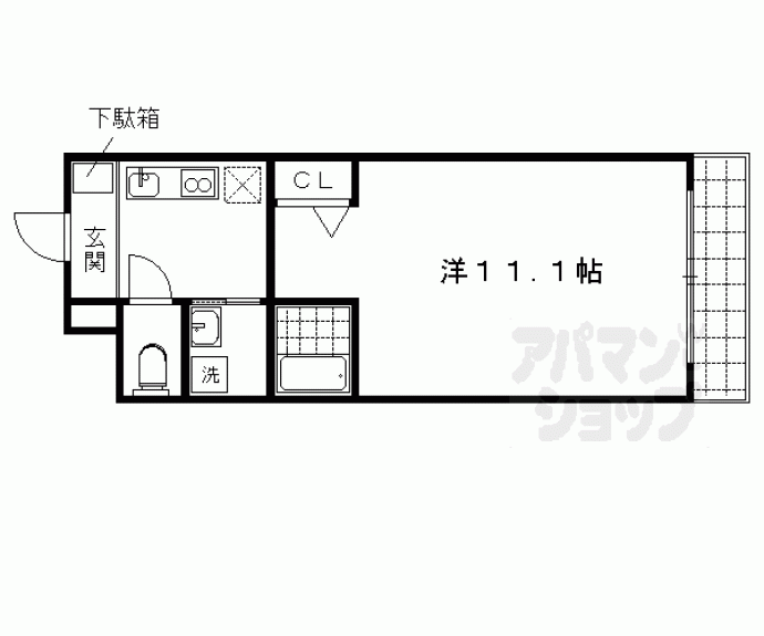 【ＡＲＴＩＳＴＡ円町ドゥーエ】間取