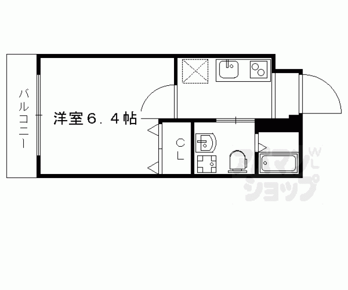 【グランドーリアＪＲ円町駅前】間取