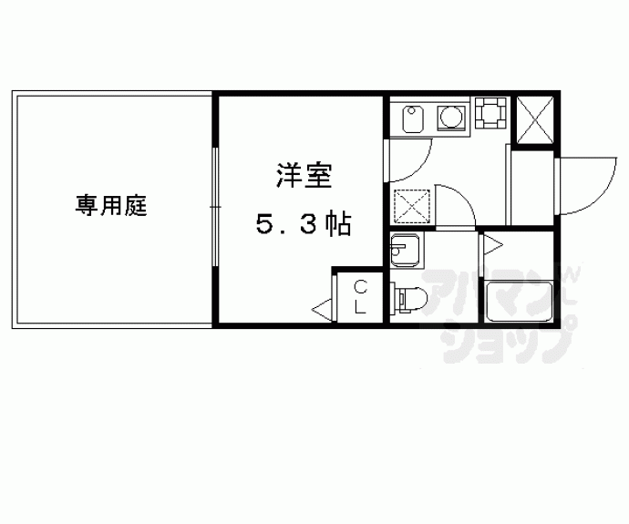 【アパートメント二条城】間取