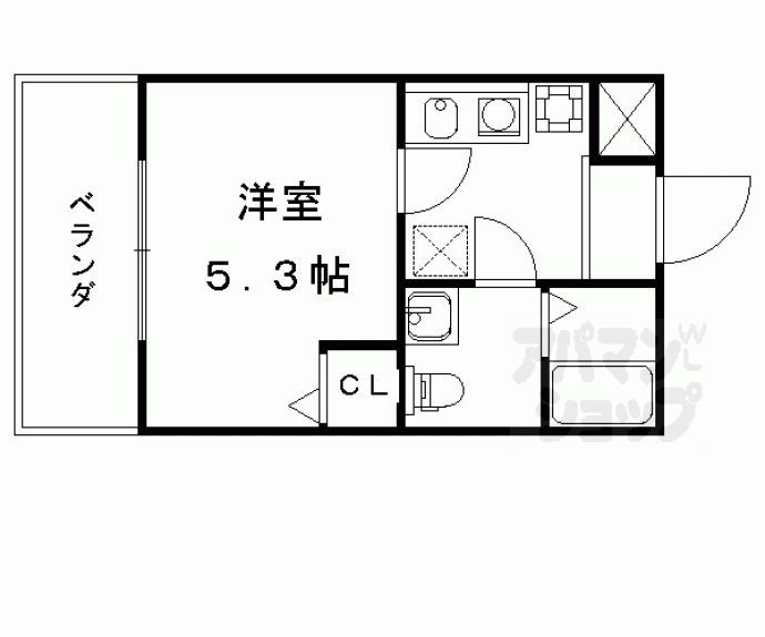 【アパートメント二条城】間取