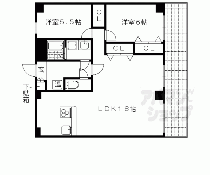 【ウィズ高辻通】間取