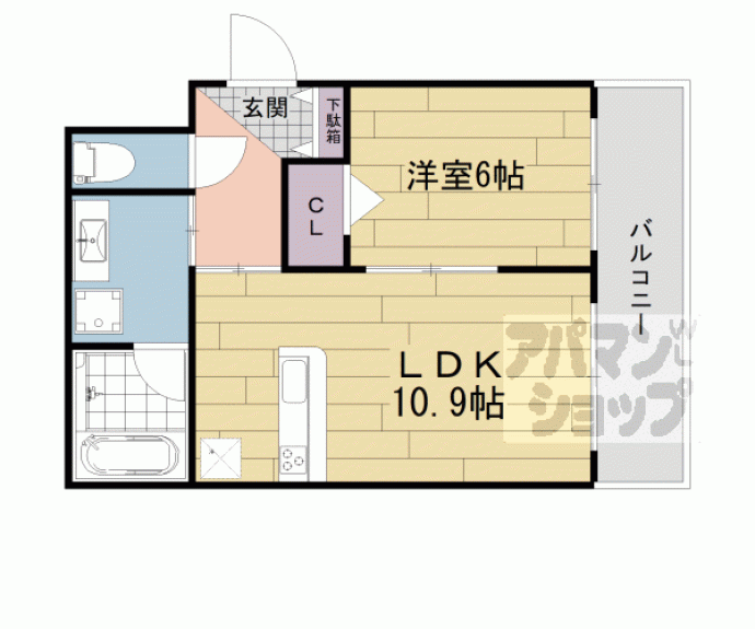 【シャーメゾン二条城西】間取