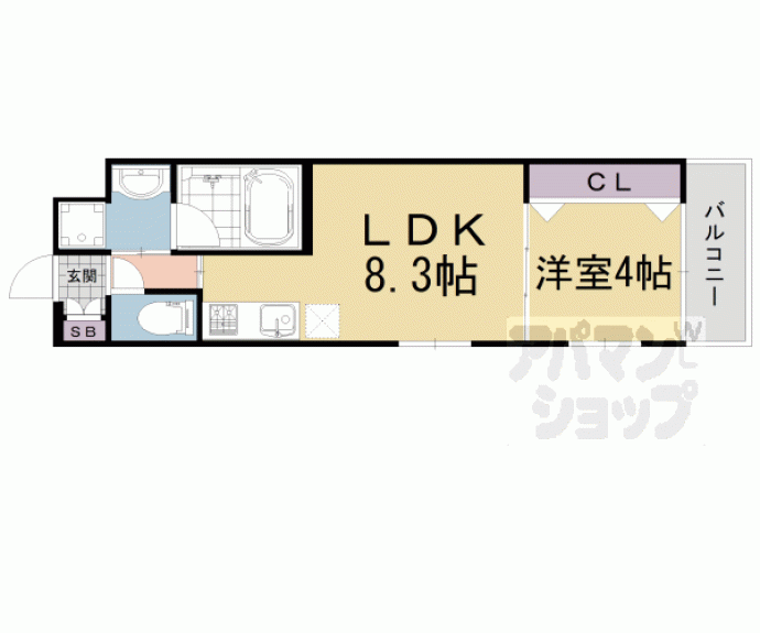 【べラジオ四条壬生】間取