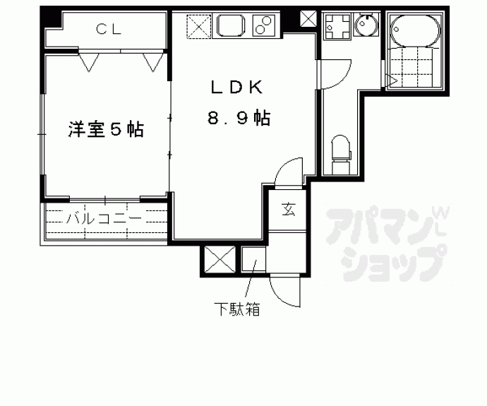 【Ｍｏｒｅ五条Ⅱ】間取