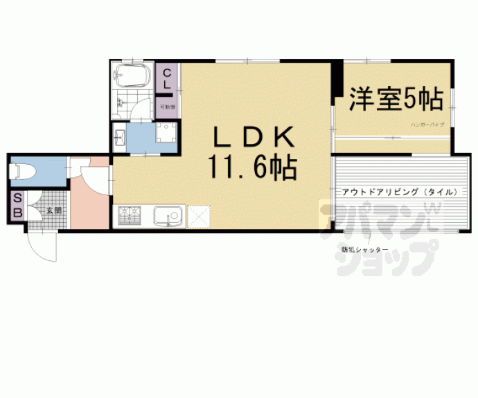 【ｓａｗａｒａｂｉ六角油小路】間取