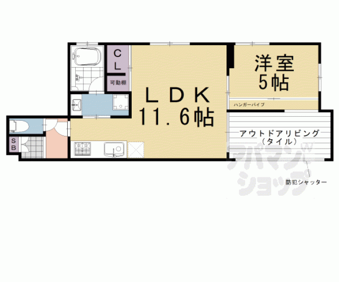 【ｓａｗａｒａｂｉ六角油小路】間取