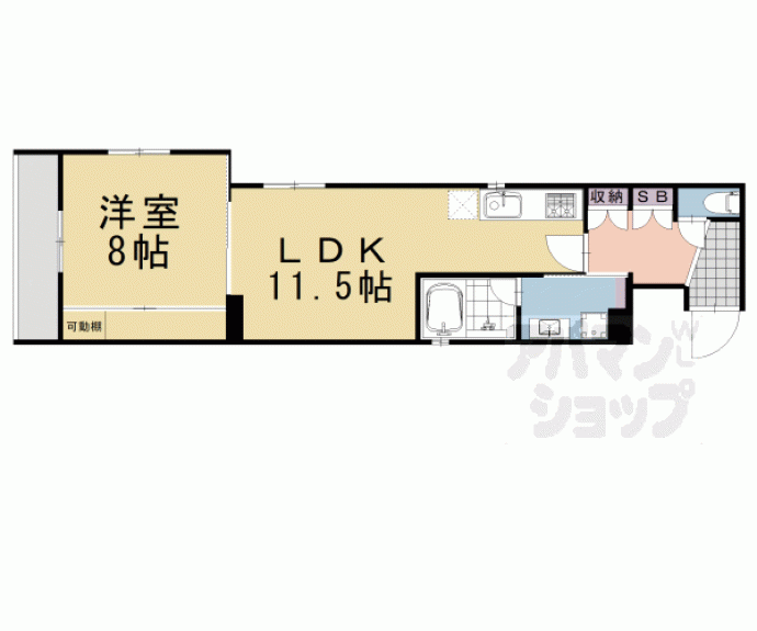 【ｓａｗａｒａｂｉ六角油小路】間取