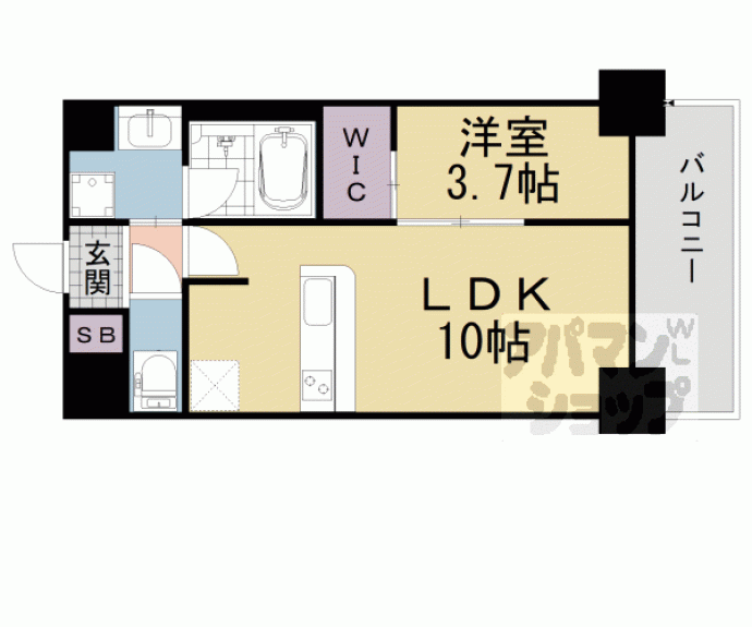 【ソルレヴェンテ堀川高辻】間取