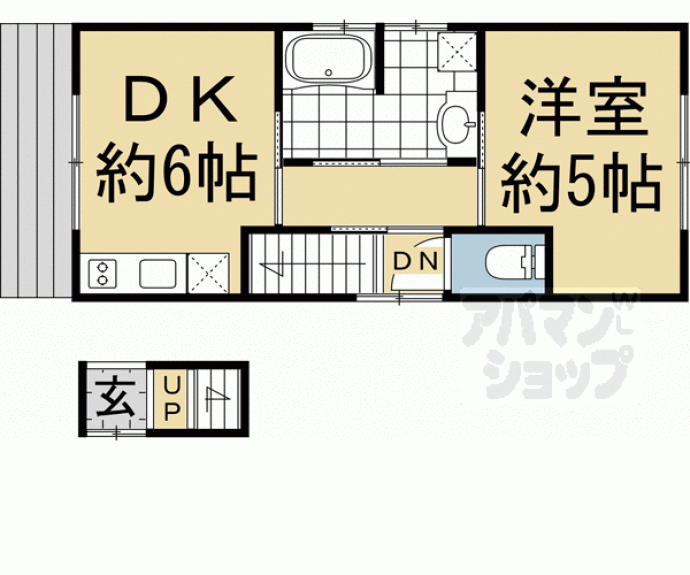 【西ノ京円町アパート】間取