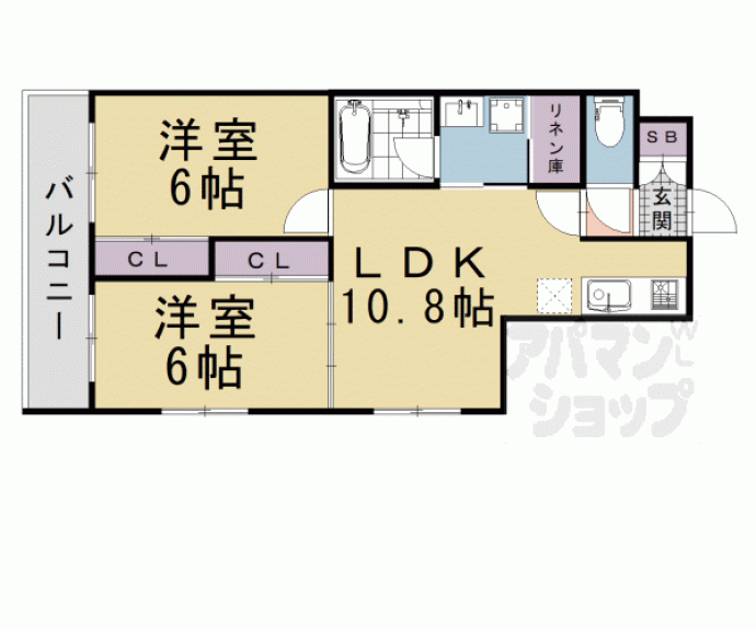 【中筋通浄福寺東入菱屋町マンション】間取