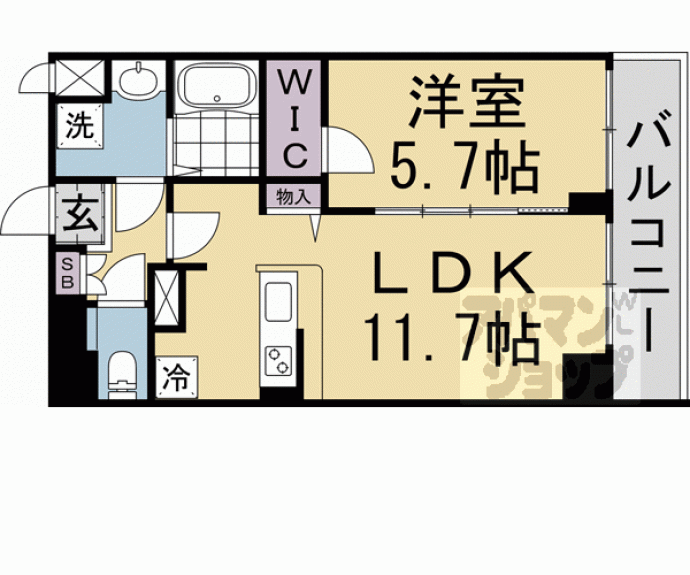 【プレサンス京都北野白梅町】間取