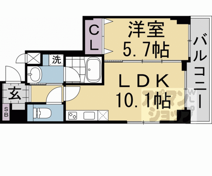 【ベラジオ雅び四条通Ⅱ】間取